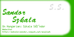 sandor szkala business card